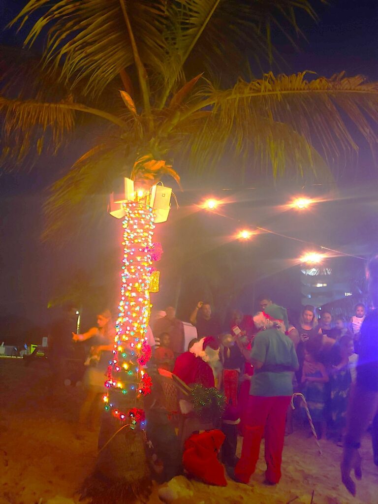 Père Noel sous cocotier